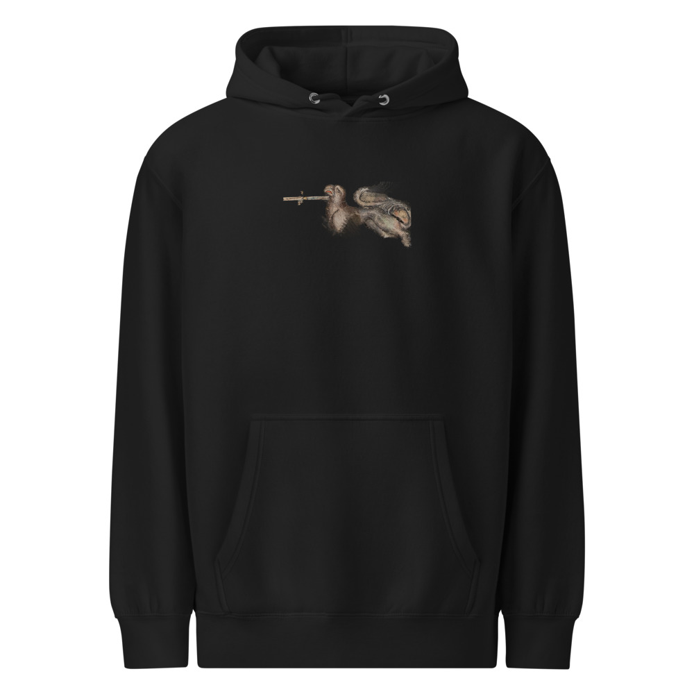 Griffin of the Royal Sceptre on Obsidian Pullover Hoodie